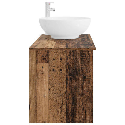 Bathroom Furniture Set 2 pcs Old Wood Engineered Wood