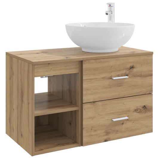 Bathroom Furniture Set 2 pcs Artisan Oak Engineered Wood