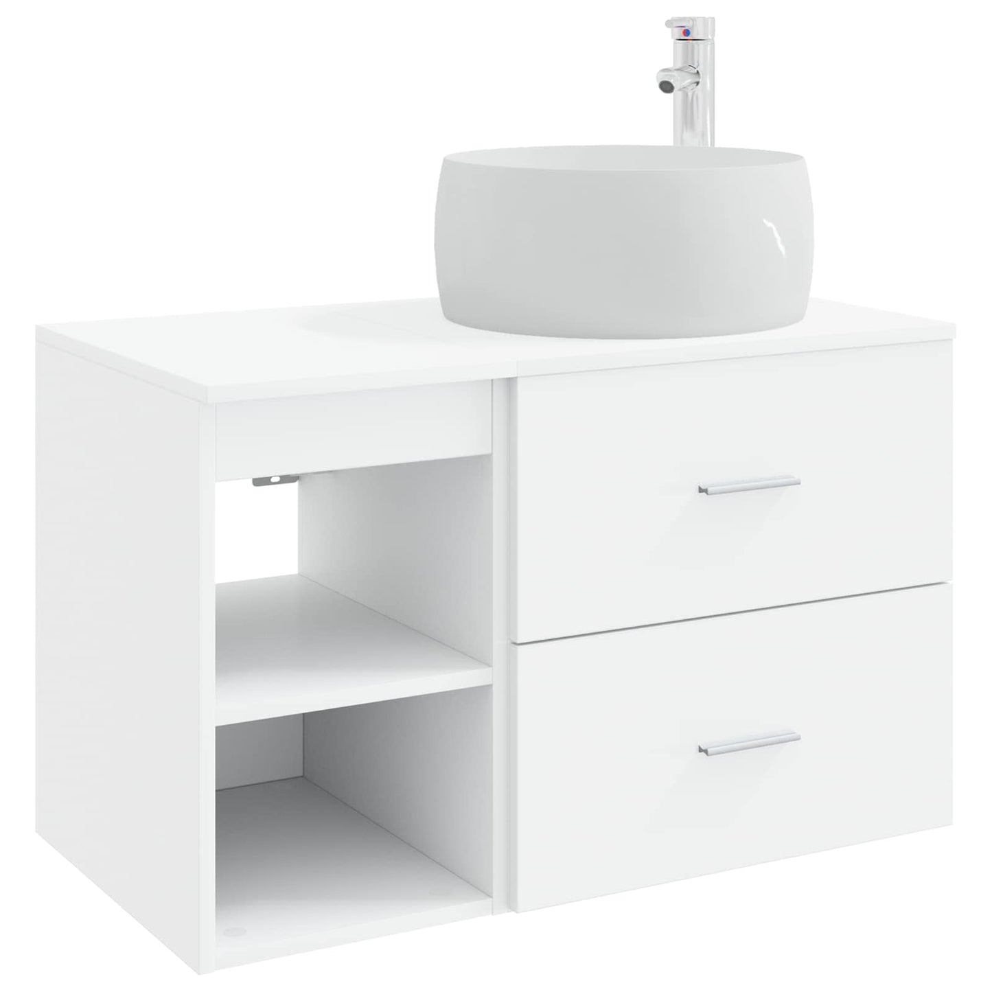 Bathroom Furniture Set 2 pcs White Engineered Wood