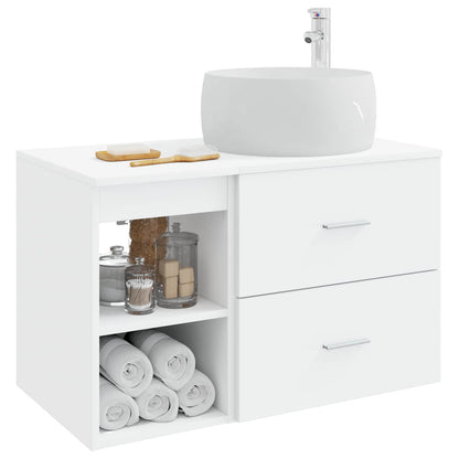 Bathroom Furniture Set 2 pcs White Engineered Wood