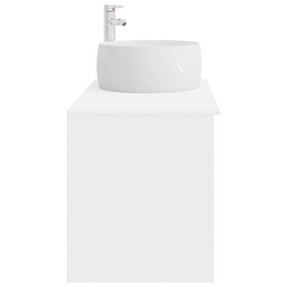 Bathroom Furniture Set 2 pcs White Engineered Wood