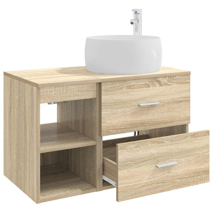 Bathroom Furniture Set 2 pcs Sonoma Oak Engineered Wood