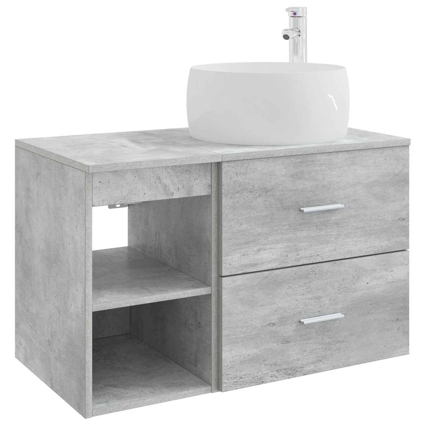 Bathroom Furniture Set 2 pcs Concrete Grey Engineered Wood