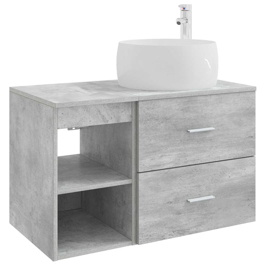 Bathroom Furniture Set 2 pcs Concrete Grey Engineered Wood