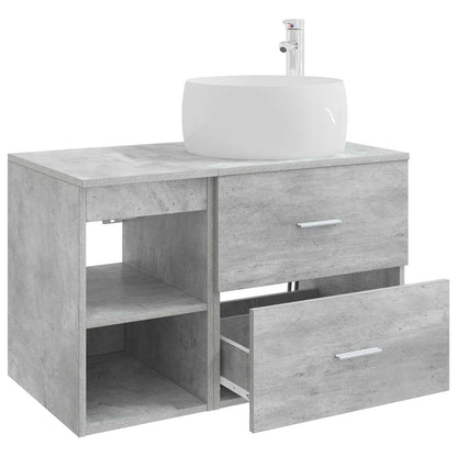 Bathroom Furniture Set 2 pcs Concrete Grey Engineered Wood