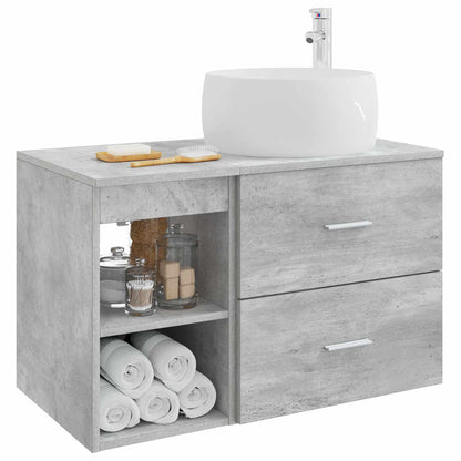 Bathroom Furniture Set 2 pcs Concrete Grey Engineered Wood