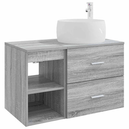 Bathroom Furniture Set 2 pcs Grey Sonoma Engineered Wood