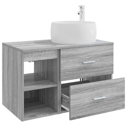 Bathroom Furniture Set 2 pcs Grey Sonoma Engineered Wood