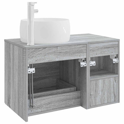 Bathroom Furniture Set 2 pcs Grey Sonoma Engineered Wood