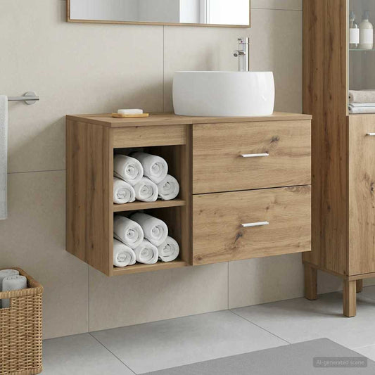 Bathroom Furniture Set 2 pcs Artisan Oak Engineered Wood