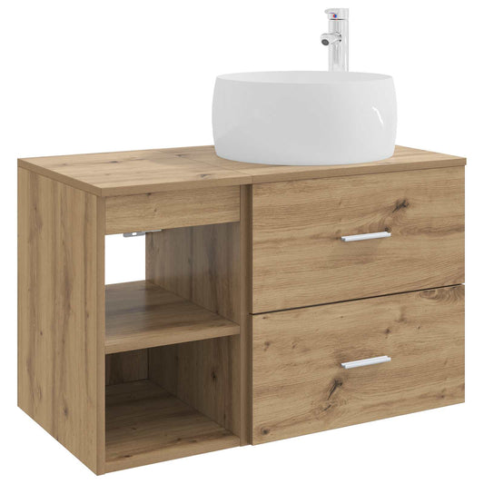Bathroom Furniture Set 2 pcs Artisan Oak Engineered Wood