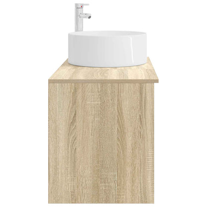 Bathroom Furniture Set 2 pcs Sonoma Oak Engineered Wood