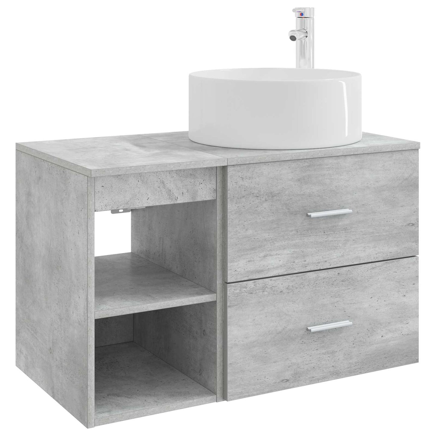 Bathroom Furniture Set 2 pcs Concrete Grey Engineered Wood