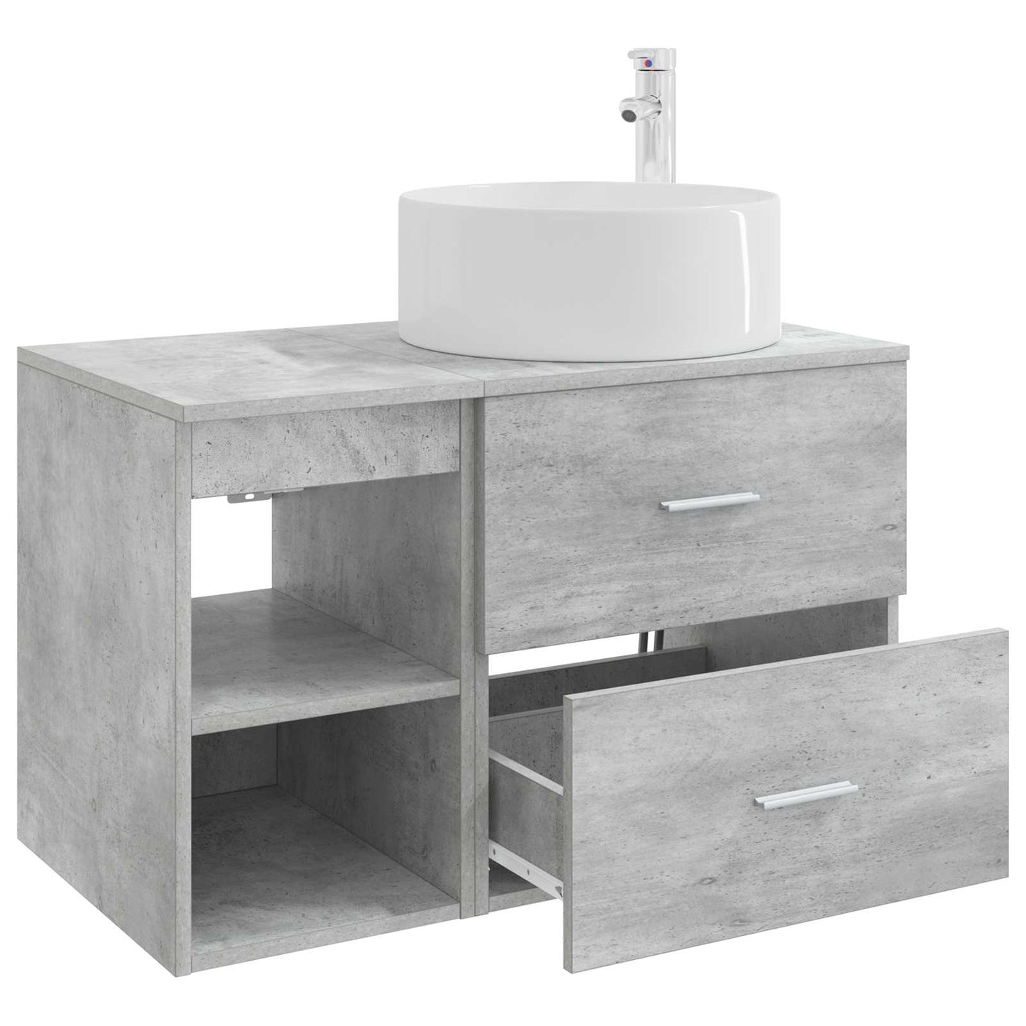 Bathroom Furniture Set 2 pcs Concrete Grey Engineered Wood