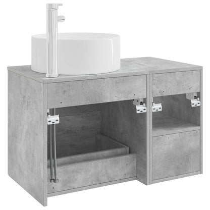 Bathroom Furniture Set 2 pcs Concrete Grey Engineered Wood