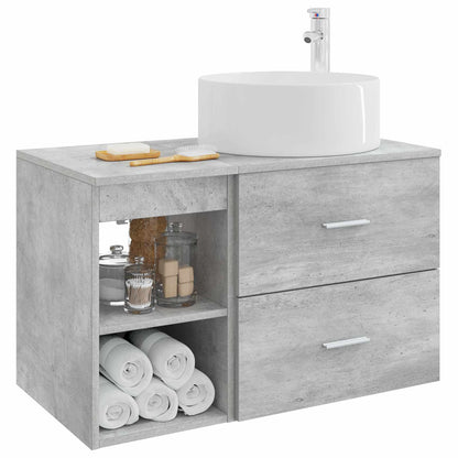 Bathroom Furniture Set 2 pcs Concrete Grey Engineered Wood