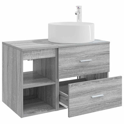 Bathroom Furniture Set 2 pcs Grey Sonoma Engineered Wood