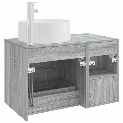 Bathroom Furniture Set 2 pcs Grey Sonoma Engineered Wood
