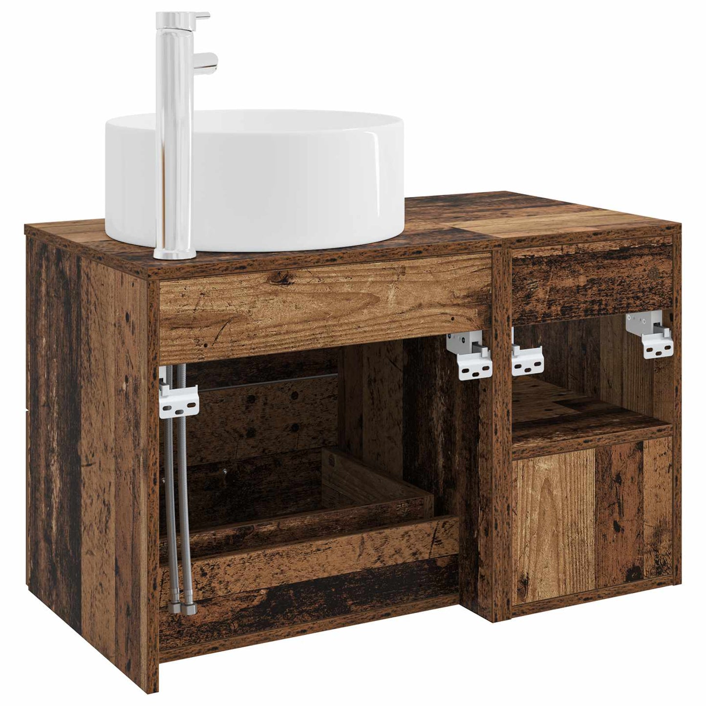 Bathroom Furniture Set 2 pcs Old Wood Engineered Wood