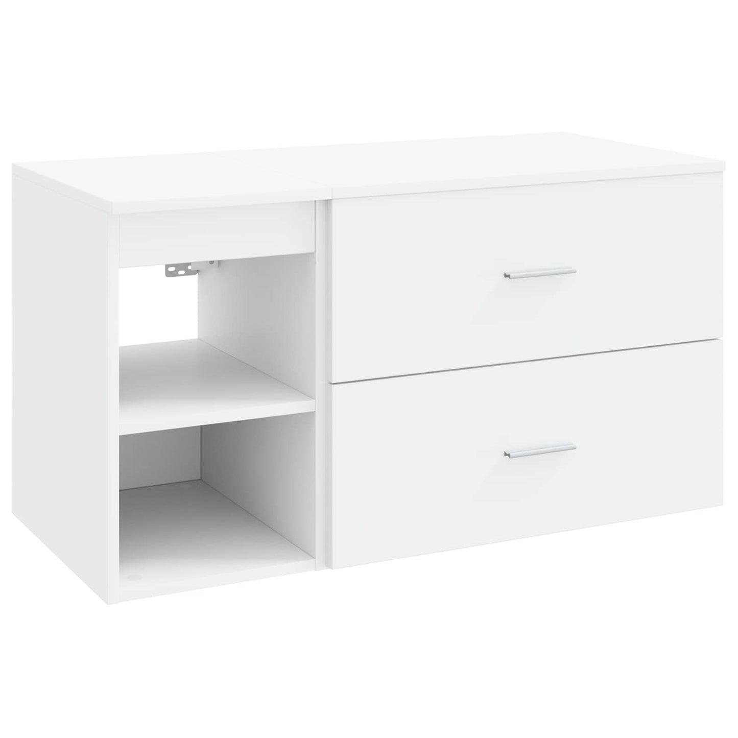 Bathroom Furniture Set 2 pcs White Engineered Wood