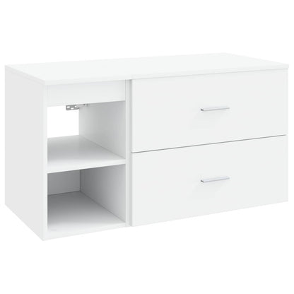 Bathroom Furniture Set 2 pcs White Engineered Wood