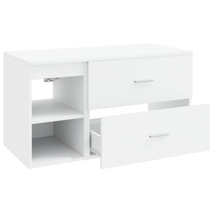 Bathroom Furniture Set 2 pcs White Engineered Wood