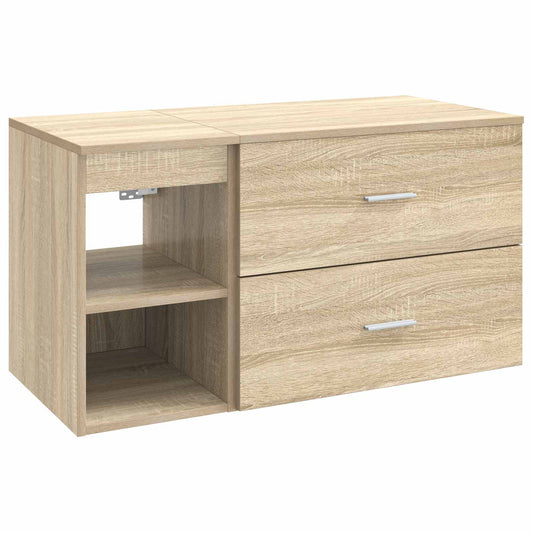 Bathroom Furniture Set 2 pcs Sonoma Oak Engineered Wood
