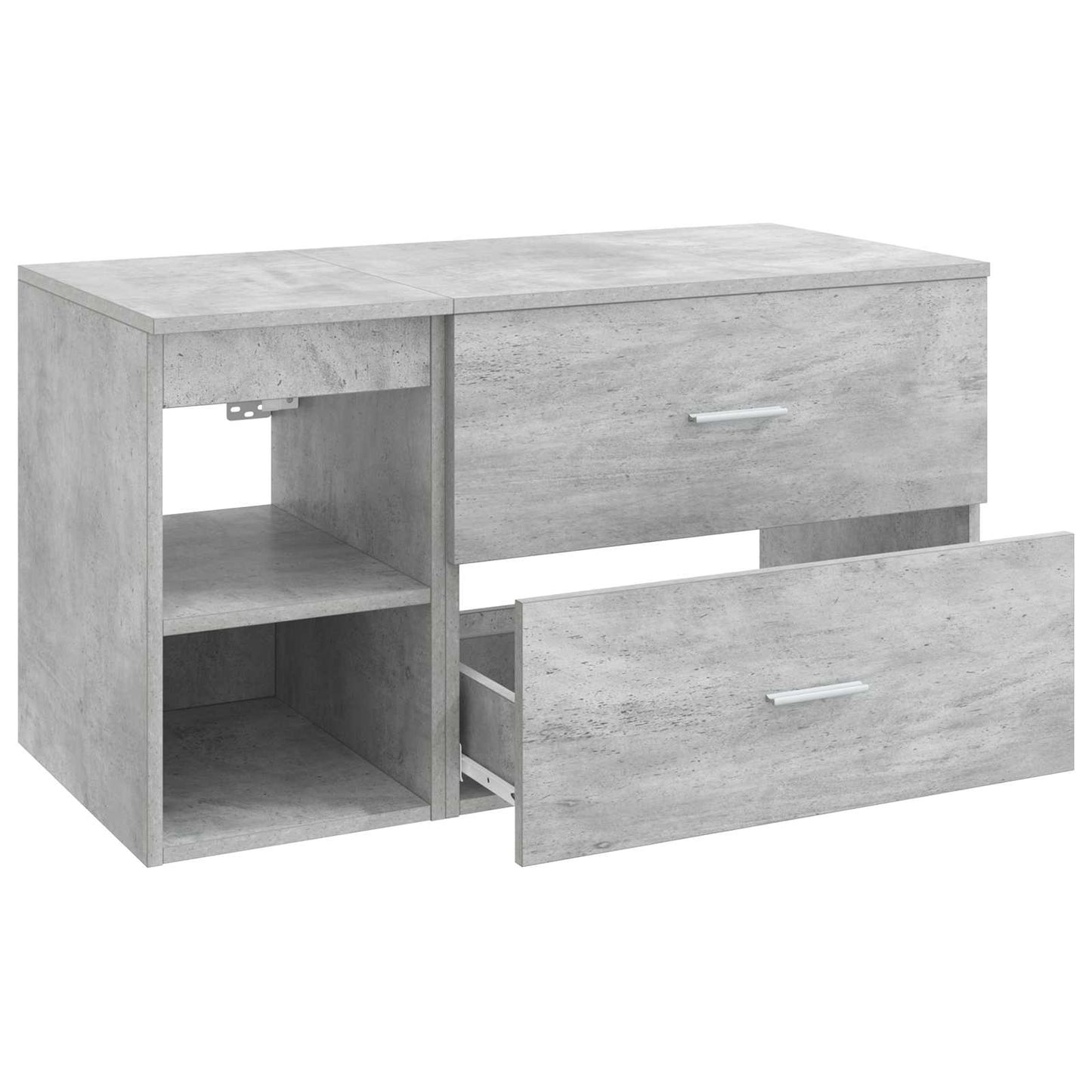 Bathroom Furniture Set 2 pcs Concrete Grey Engineered Wood