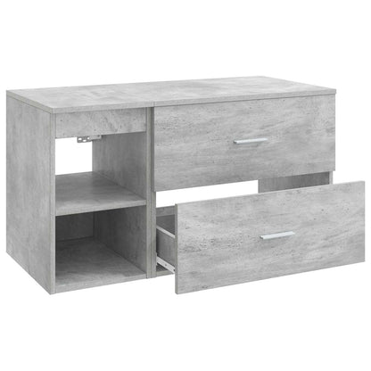 Bathroom Furniture Set 2 pcs Concrete Grey Engineered Wood
