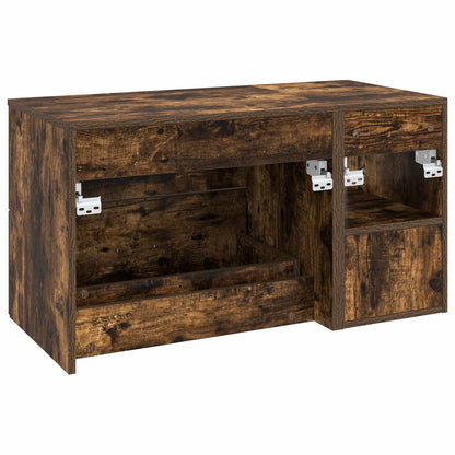Bathroom Furniture Set 2 pcs Smoked Oak Engineered Wood
