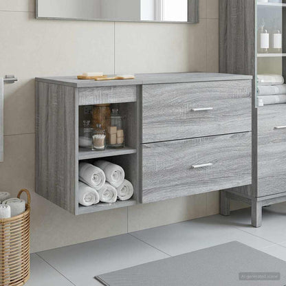 Bathroom Furniture Set 2 pcs Grey Sonoma Engineered Wood