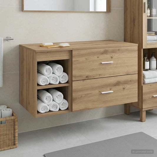 Bathroom Furniture Set 2 pcs Artisan Oak Engineered Wood