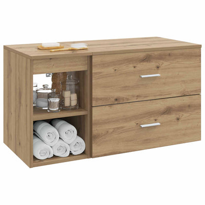 Bathroom Furniture Set 2 pcs Artisan Oak Engineered Wood