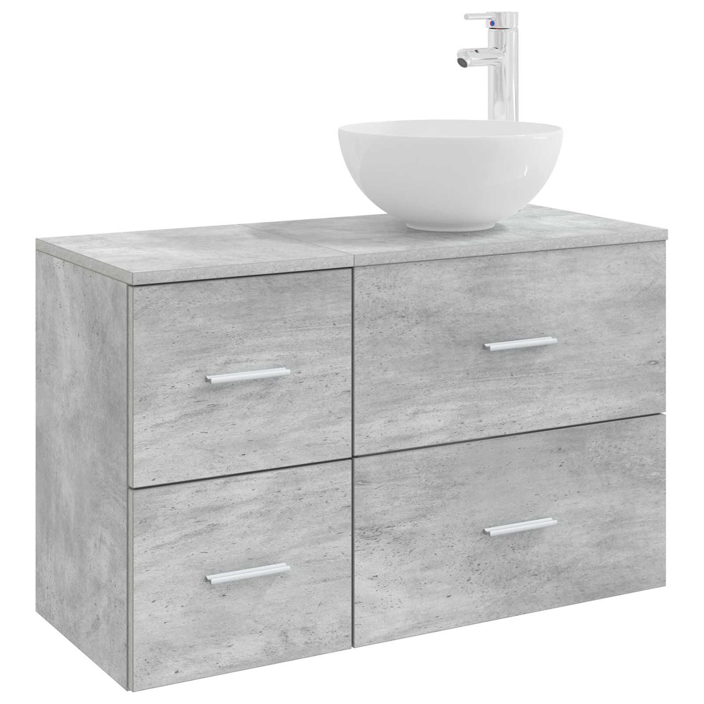 Bathroom Furniture Set 2 pcs Concrete Grey Engineered Wood