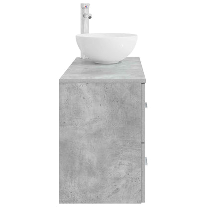 Bathroom Furniture Set 2 pcs Concrete Grey Engineered Wood