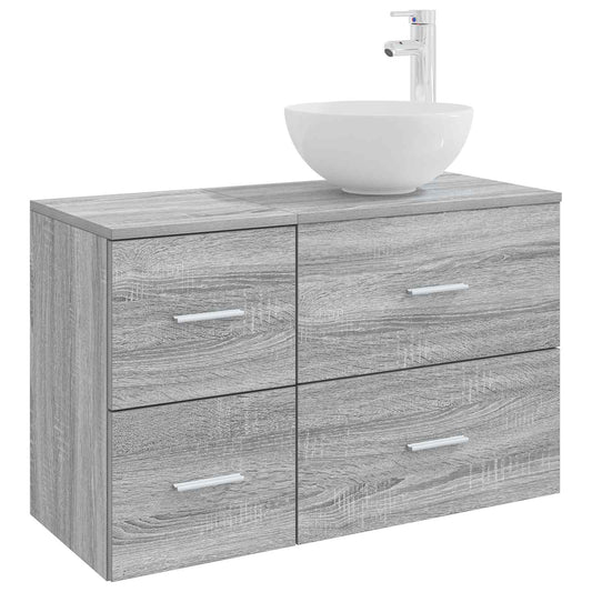 Bathroom Furniture Set 2 pcs Grey Sonoma Engineered Wood