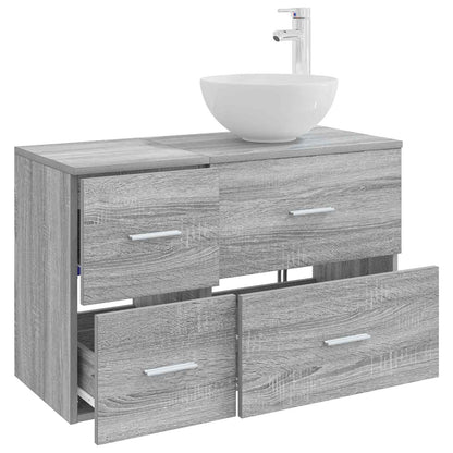 Bathroom Furniture Set 2 pcs Grey Sonoma Engineered Wood