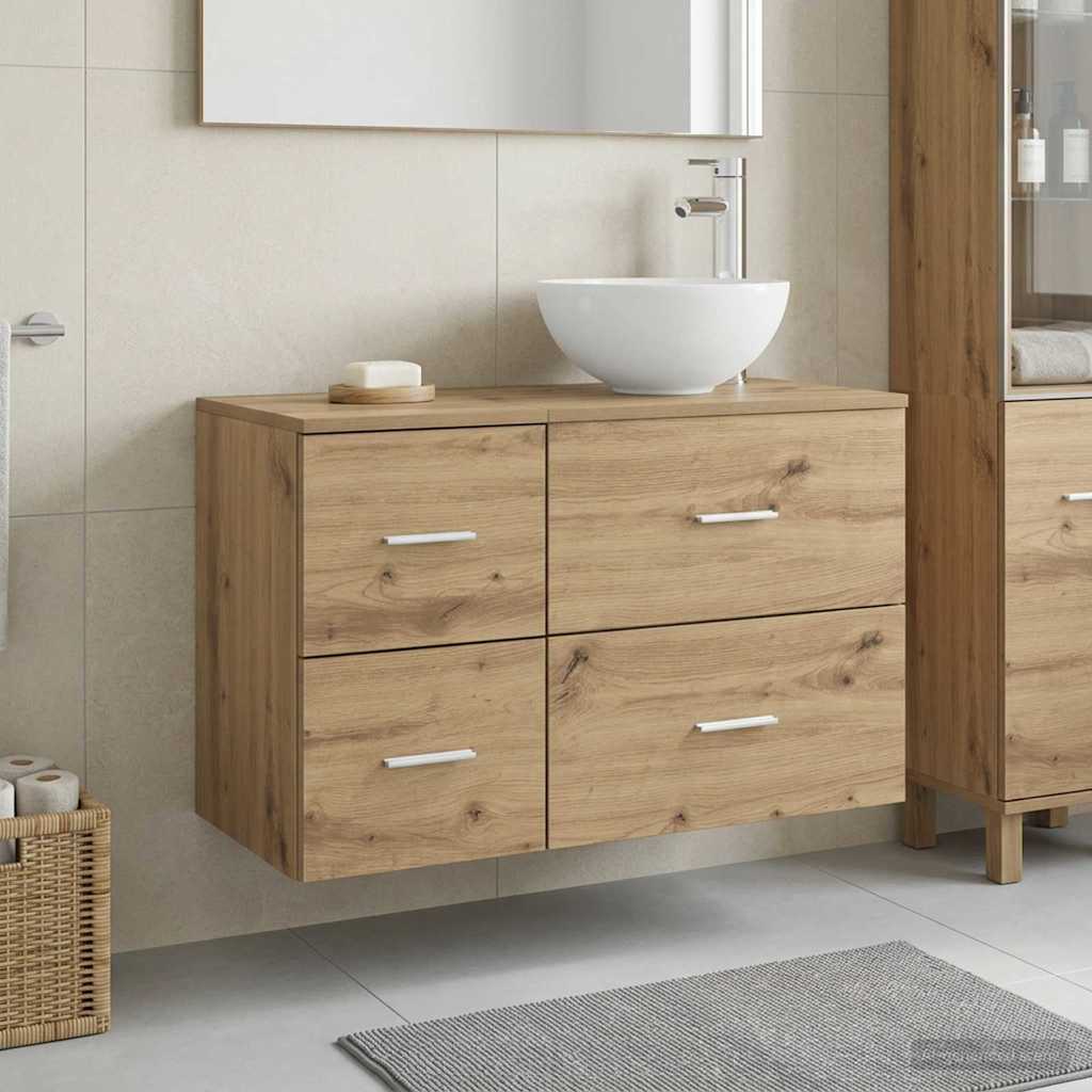 Bathroom Furniture Set 2 pcs Artisan Oak Engineered Wood