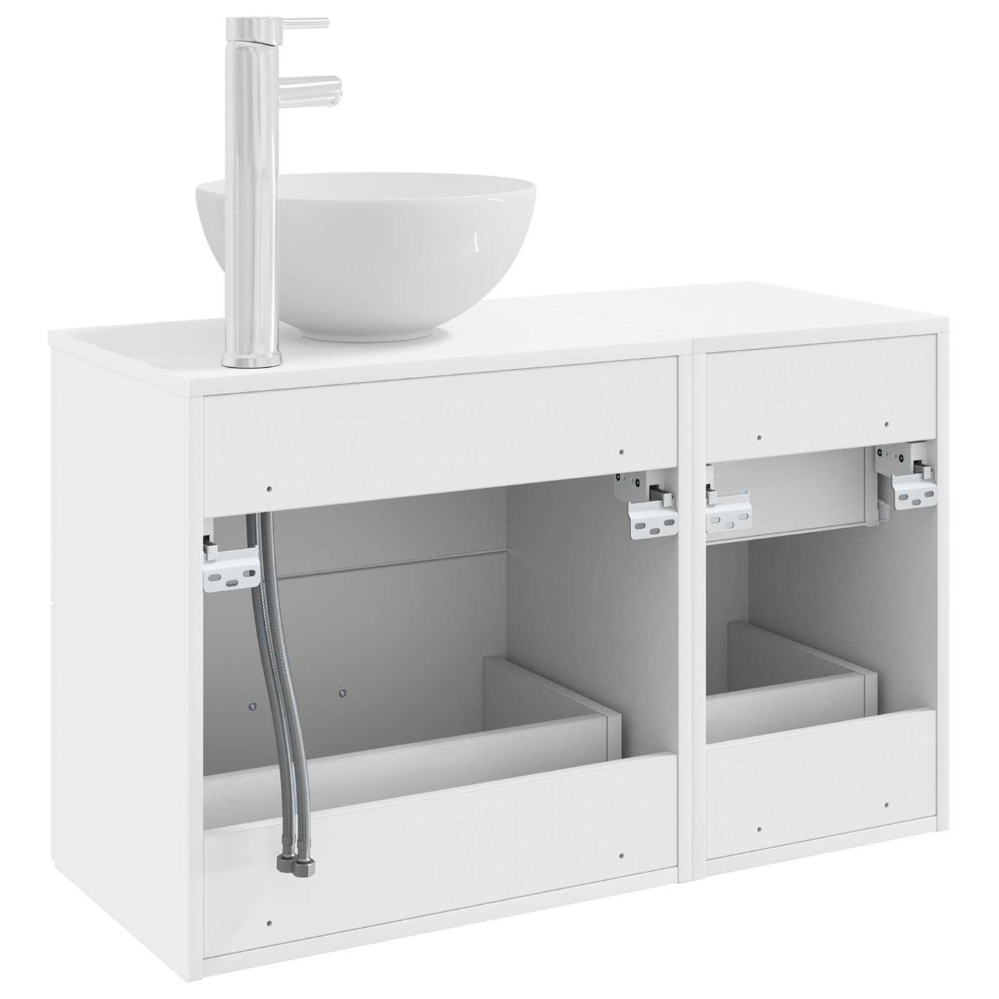 Bathroom Furniture Set 2 pcs White Engineered Wood