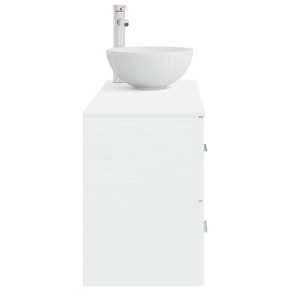 Bathroom Furniture Set 2 pcs White Engineered Wood