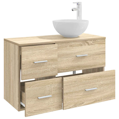 Bathroom Furniture Set 2 pcs Sonoma Oak Engineered Wood
