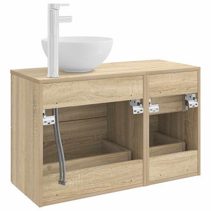 Bathroom Furniture Set 2 pcs Sonoma Oak Engineered Wood