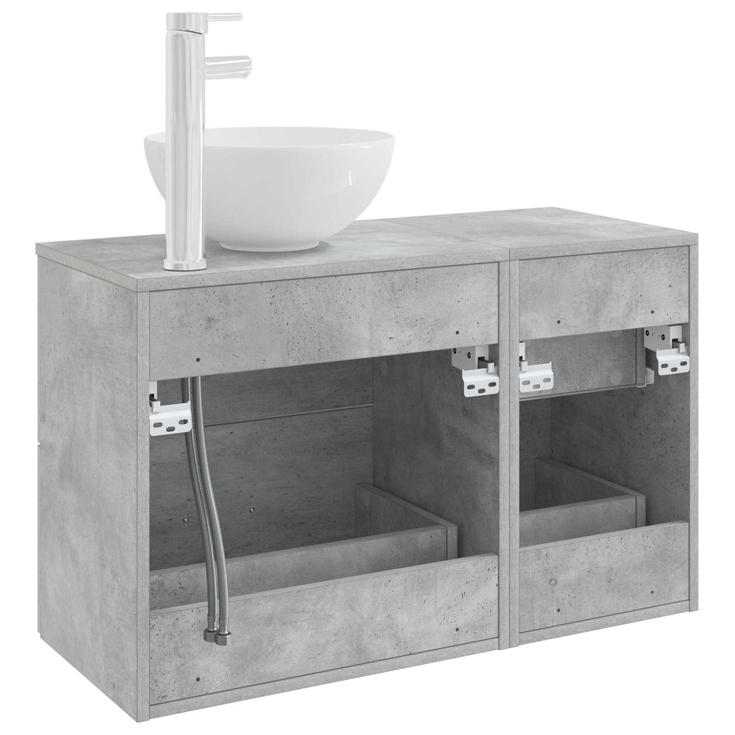 Bathroom Furniture Set 2 pcs Concrete Grey Engineered Wood