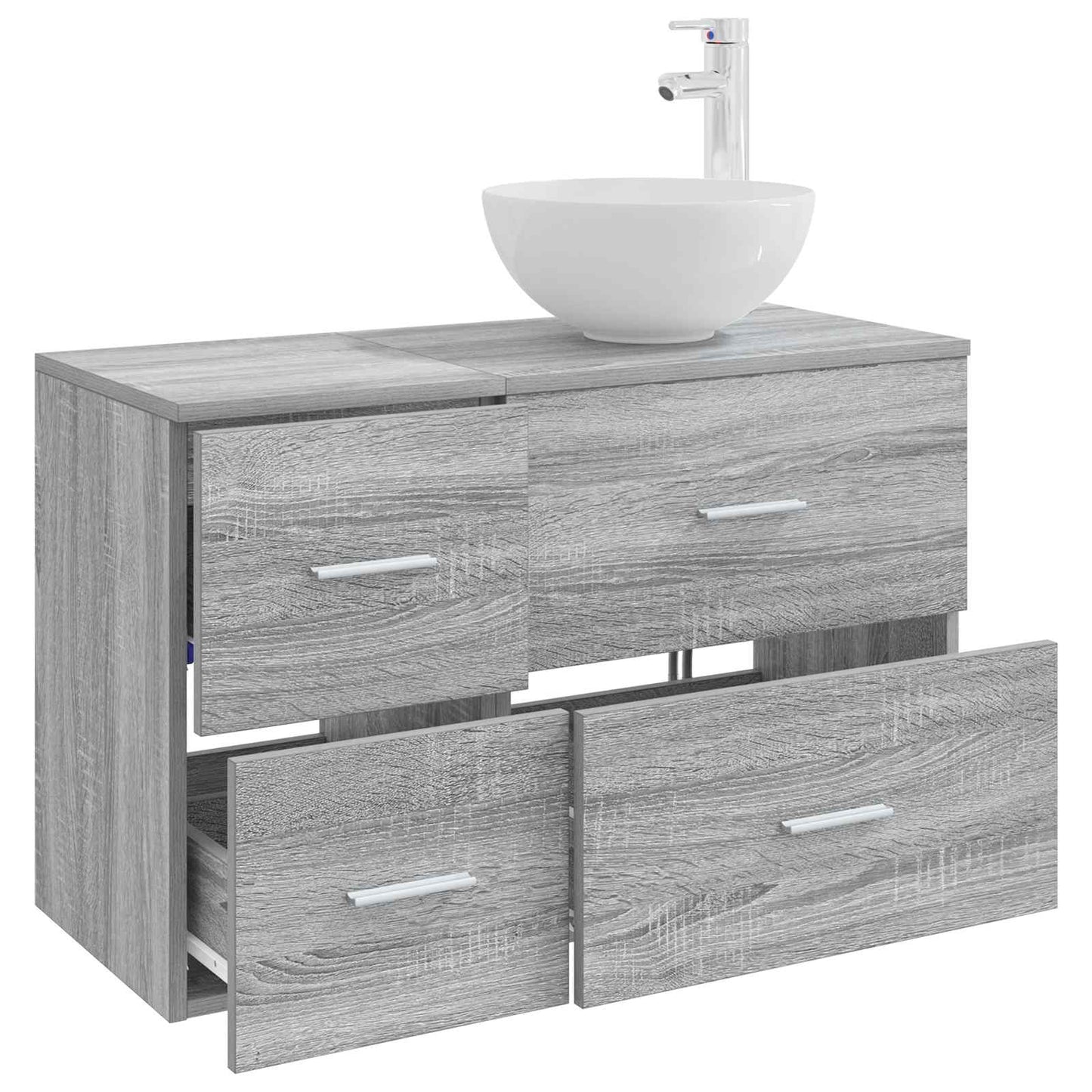 Bathroom Furniture Set 2 pcs Grey Sonoma Engineered Wood