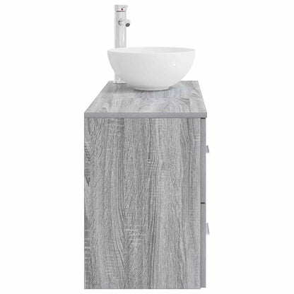 Bathroom Furniture Set 2 pcs Grey Sonoma Engineered Wood