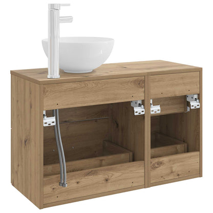 Bathroom Furniture Set 2 pcs Artisan Oak Engineered Wood