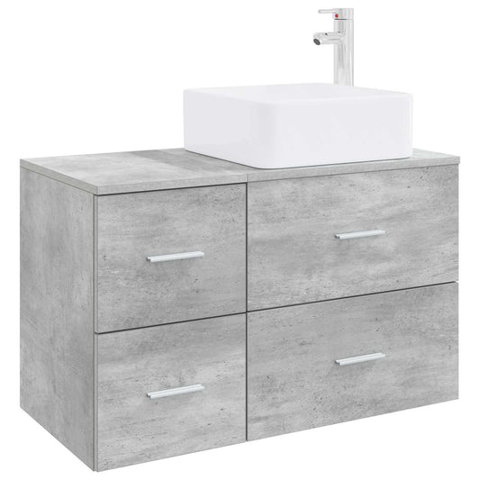 Bathroom Furniture Set 2 pcs Concrete Grey Engineered Wood