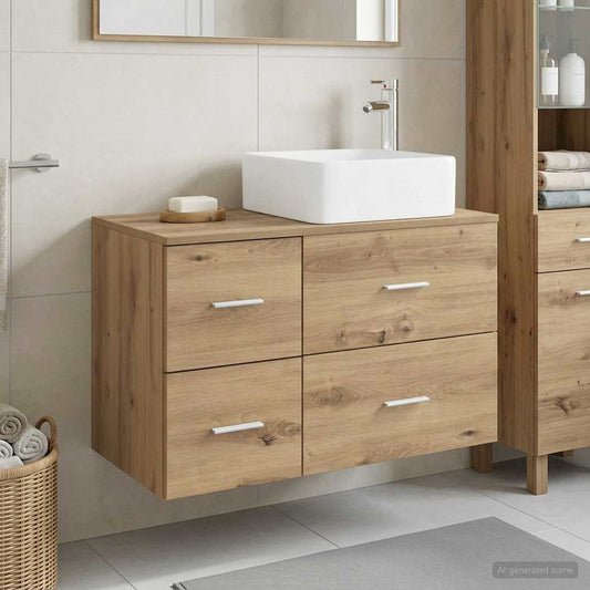 Bathroom Furniture Set 2 pcs Artisan Oak Engineered Wood