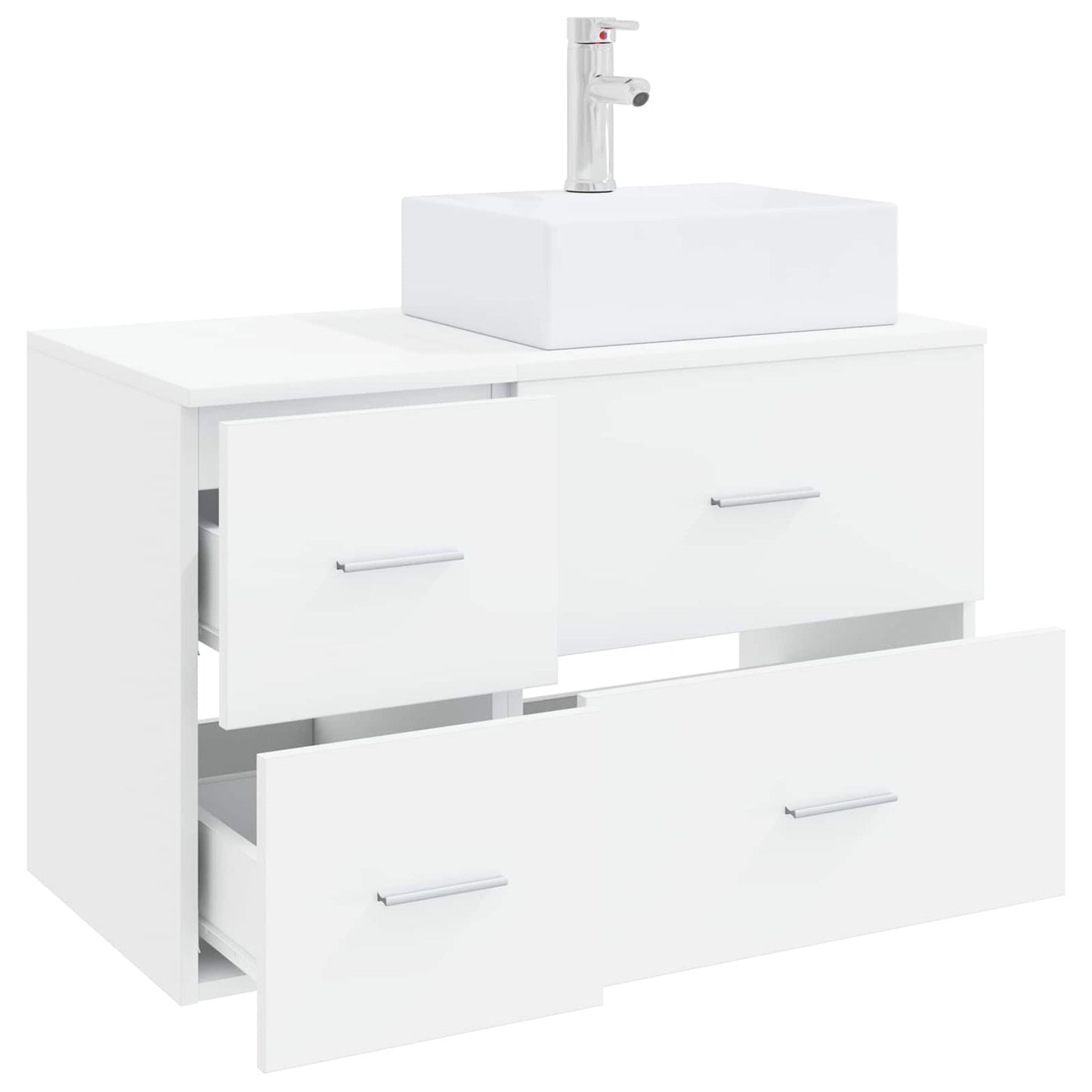 Bathroom Furniture Set 2 pcs White Engineered Wood