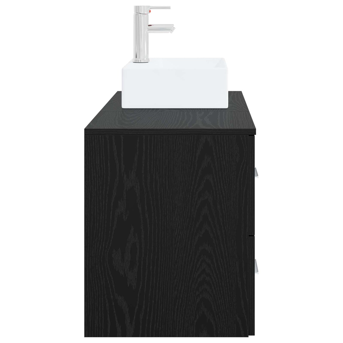 Bathroom Furniture Set 2 pcs Black Oak Engineered Wood